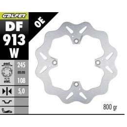 GALFER tarcza hamulcowa tył ducati hypermotard 939/950 '13-; monster 796/1100 '09- (wave disc) (245X108X5MM)