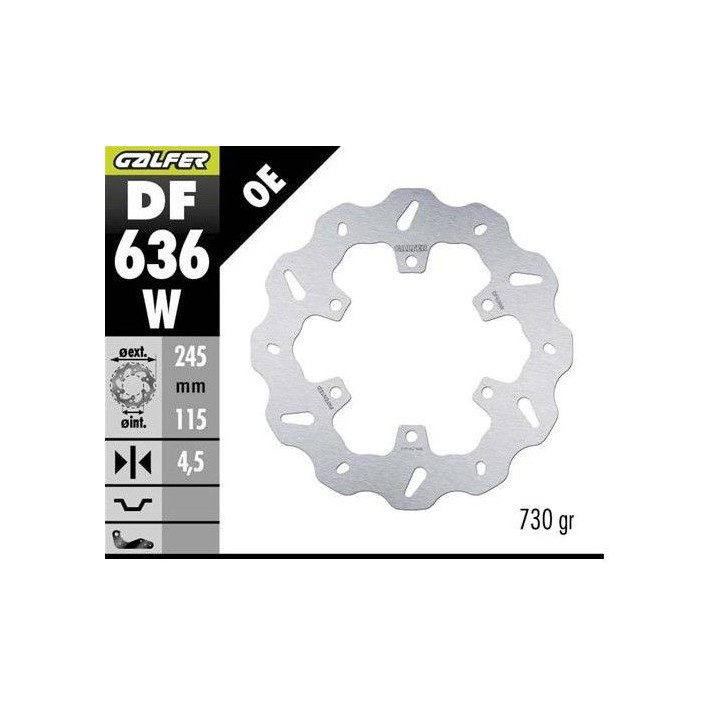 GALFER tarcza hamulcowa tył ducati 350/400/600/620/750/800/851/888/ 900/907/959 '89-; monster 600/620/695/696/750/800/821/937 '…