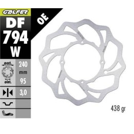 GALFER tarcza hamulcowa przód ktm SX 85 '21-; husqvarna tc 85 '21-; gas gas mc 85 '21- (240X95X3MM) wawe