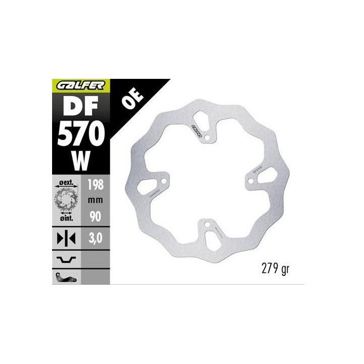 GALFER tarcza hamulcowa przód ktm SX 65 '25-; husqvarna tc 65 '25-; gas gas mc 65 '25- (198X90X3MM) wave