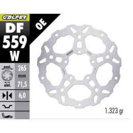 GALFER tarcza hamulcowa tył ducati desert 937X '21-; desert 937X rally '24-; multistrada V4 1150/1158/1103 '21- (wave disc) (26…