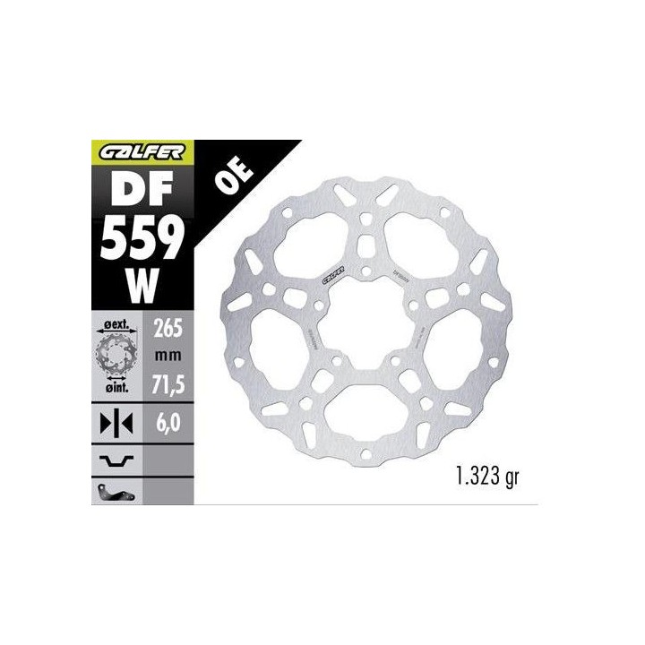 GALFER tarcza hamulcowa tył ducati desert 937X '21-; desert 937X rally '24-; multistrada V4 1150/1158/1103 '21- (wave disc) (26…