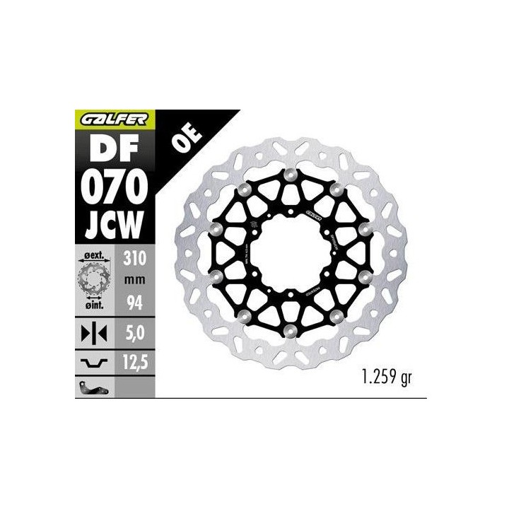 GALFER tarcza hamulcowa przód honda cbr 600 rr '03-'17; cbr 1000 rr '04-'05; cb 1000 r '08-'17; cb 1300 f/s '05-; ctx 1300 c '1…