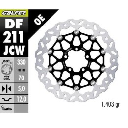 GALFER tarcza hamulcowa przód kawasaki zx 10R se '18-; zx 10RR ninja '17- (floatech) (330X70X5MM)