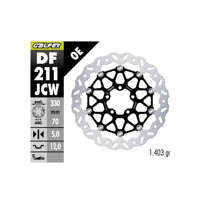 GALFER tarcza hamulcowa przód kawasaki zx 10R se '18-; zx 10RR ninja '17- (floatech) (330X70X5MM)