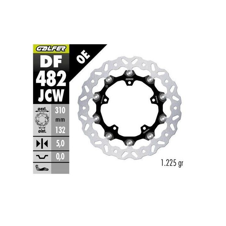 GALFER tarcza hamulcowa przód yamaha fazer 8 '10-; fz 8 '10- YZF-R6 '05-'16 (floatech) (310X132X5MM)