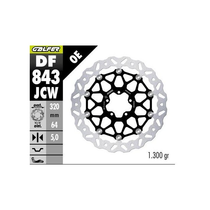 GALFER tarcza hamulcowa przód cf moto mt 800 '21-'24; nk 800 '23-'24; ktm 990R duke '26-; 1290 super duke '21-'23; 1390 super d…
