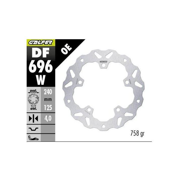 GALFER tarcza hamulcowa tył ktm 390R/X adventure '25- (wave fixed) (240X125X5MM)