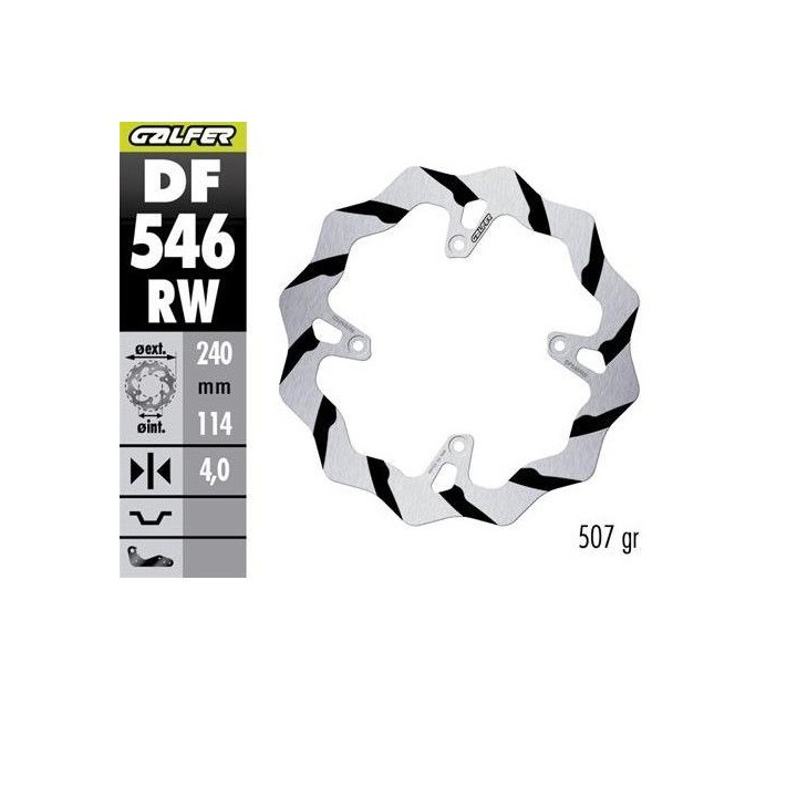 GALFER tarcza hamulcowa tył ducati desmo 450MX '24-'26 (240X114X4MM) w grooved enduro MX