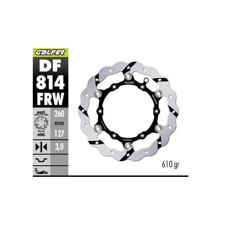 GALFER tarcza hamulcowa przód beta rr 250/300/350 '12-, rr 390/400/430/450/450/498 '14-, xtrainer 250/300 '15- grooved (260X127…