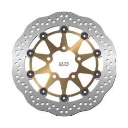 NG tarcza hamulcowa przód suzuki gsxr 600/750/1000 '03-05, VL800 '14-15 (300X69X5MM) (5X10,5MM) wave pływająca (środek złoty)