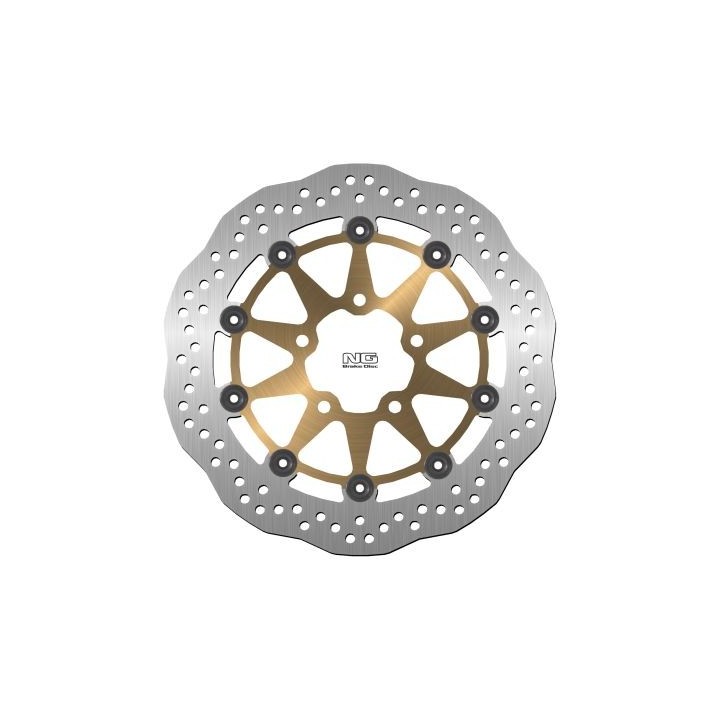 NG tarcza hamulcowa przód suzuki gsxr 600/750/1000 '03-05, VL800 '14-15 (300X69X5MM) (5X10,5MM) wave pływająca (środek złoty)