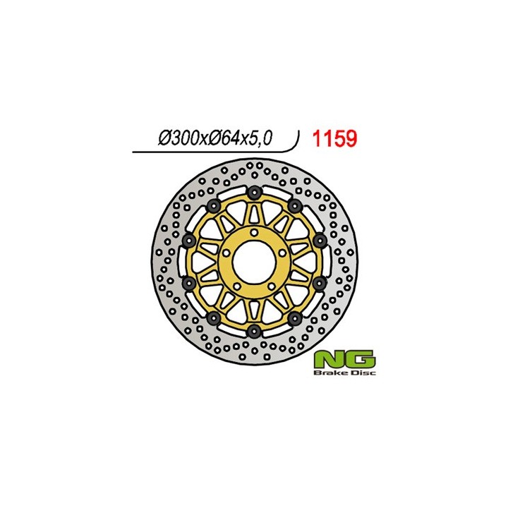 NG tarcza hamulcowa przód suzuki gsx 750 '97-'03, vz 800 marauder '96-'08 (300X64X5) pływająca (złoty środek)