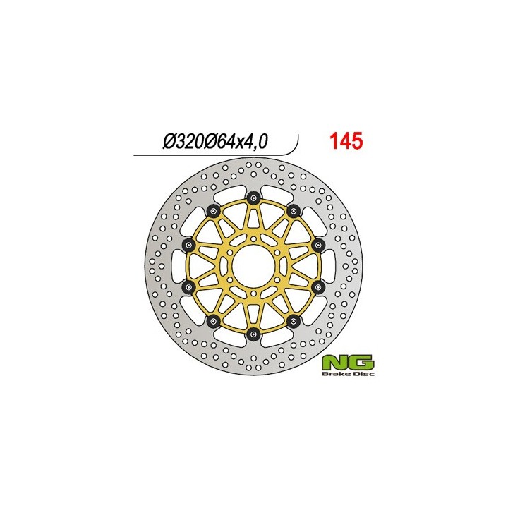 NG tarcza hamulcowa przód ducati 916, benelli 750/899/900/1130 (320X64X4) (złoty środek)