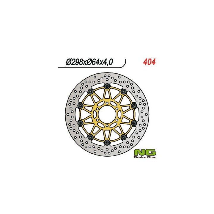 NG tarcza hamulcowa przód yamaha FZS600 '98-'03, TDM850 '91-'01 (298x64x4) pływająca (złoty środek)