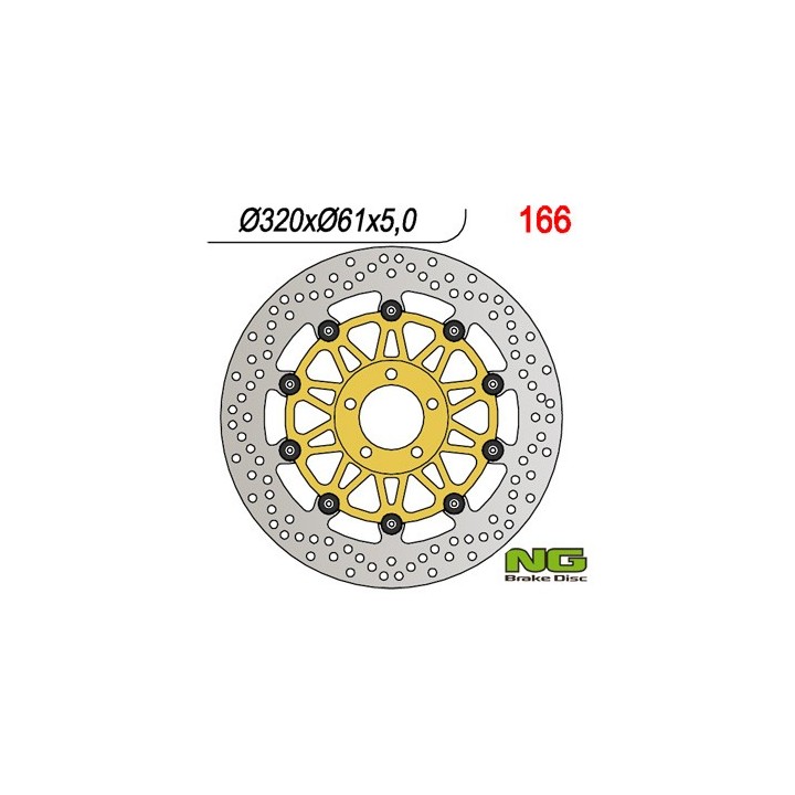 NG tarcza hamulcowa przód kawasaki vn 1500 mean streak - '02-'04, vn 1600 mean streak - '04-'08, ZX-12R/ZX-7R '00-04, ZZR1100 '…