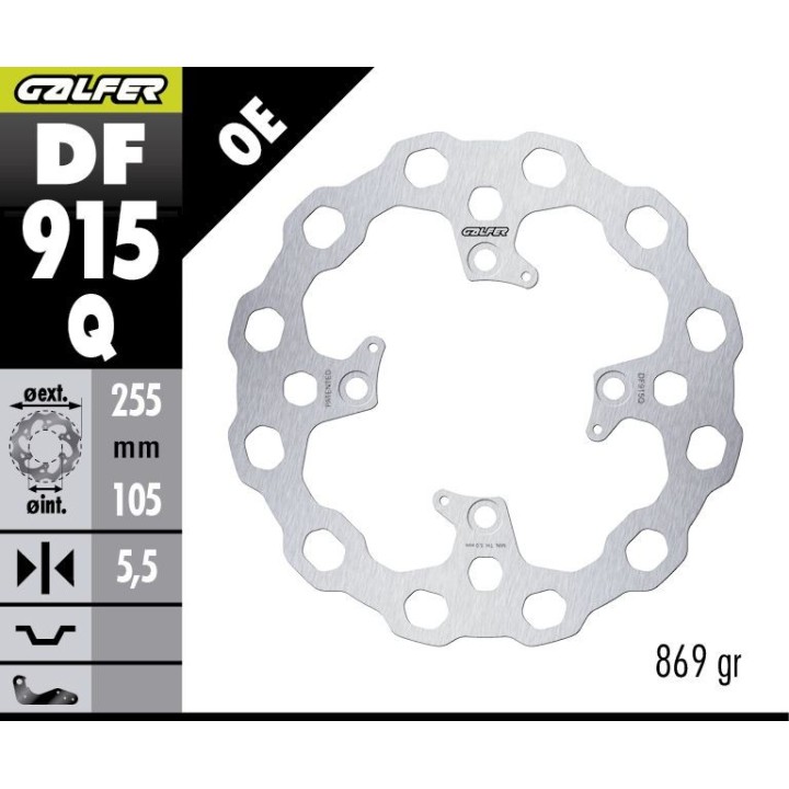 GALFER tarcza hamulcowa tył triumph bonneville '04-'25; scrambler '04-'24; tiger 800 '11-'20; tiger 850 '24-'25; tiger 1050 '07…