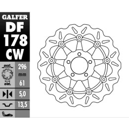 GALFER tarcza hamulcowa kawasaki ZX6R (98-99)
