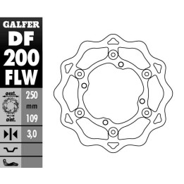 GALFER tarcza hamulcowa pływająca kawasaki kxf 250/450 '06-, klx 450 '07