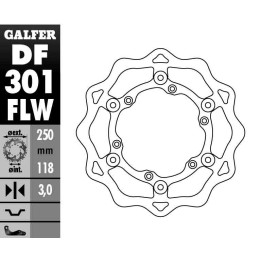 GALFER tarcza hamulcowa 250MM pływająca suzuki/yamaha (NG675, NG276)