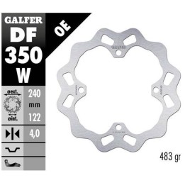 GALFER tarcza hamulcowa tył suzuki rmz 250 '07-'19, rmz 450 '06-'18, rmx 450Z '10-'18 wave (240X122X4MM)