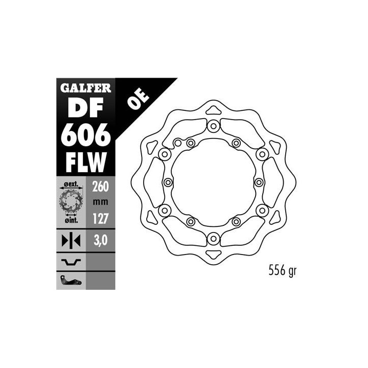 GALFER tarcza hamulcowa pływająca 260MM ktm wszystkie modele, husaberg (NG140)