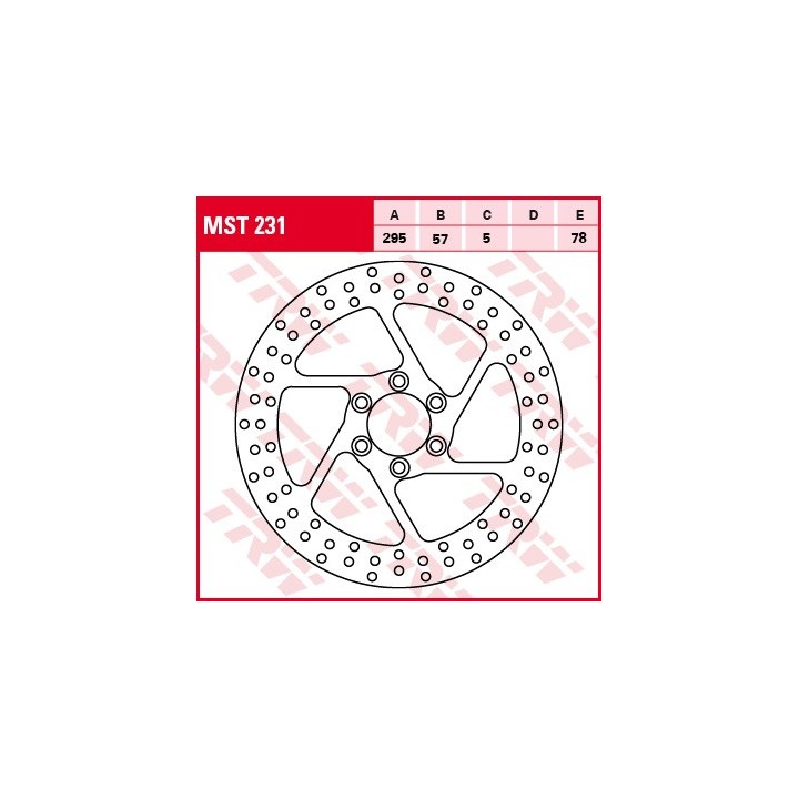 TRW zf tarcza hamulcowa przód suzuki intruder vs 600 95-97, vs 750 87-91, vs 800 92-00, vs 1400 87-10