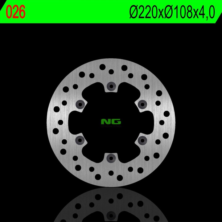 NG tarcza hamulcowa przód gilera cannibal 50 '96-'98, rt fun 50 '90-'94, surfer 50 '99-'02, (220X108X4,0MM) (6X6,5MM)
