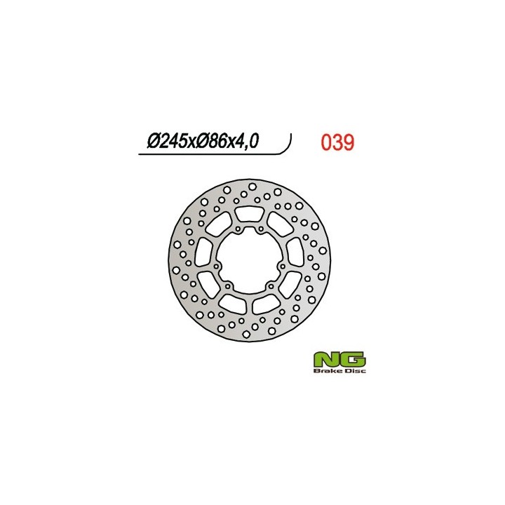 NG tarcza hamulcowa przód yamaha xt/xtx 250 '08-21, xt 350 '90-00, yz 125/250 '89-'91 (245X86X4) (6X6,5MM)