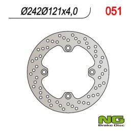 NG tarcza hamulcowa przód suzuki dr 600 '85-'89 (242X121X4) (4X10,5MM)