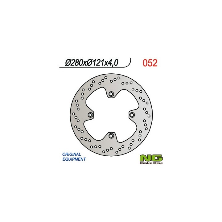 NG tarcza hamulcowa przód suzuki dr 650 '90-'95, dr 750 big '88-'90 (280X121X4) (4x10,5mm)