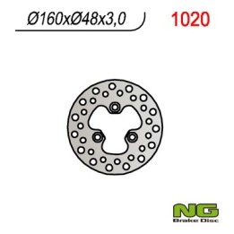 NG tarcza hamulcowa przód suzuki ltr 450 (06-12) (160x48x3) (3X10,5MM)