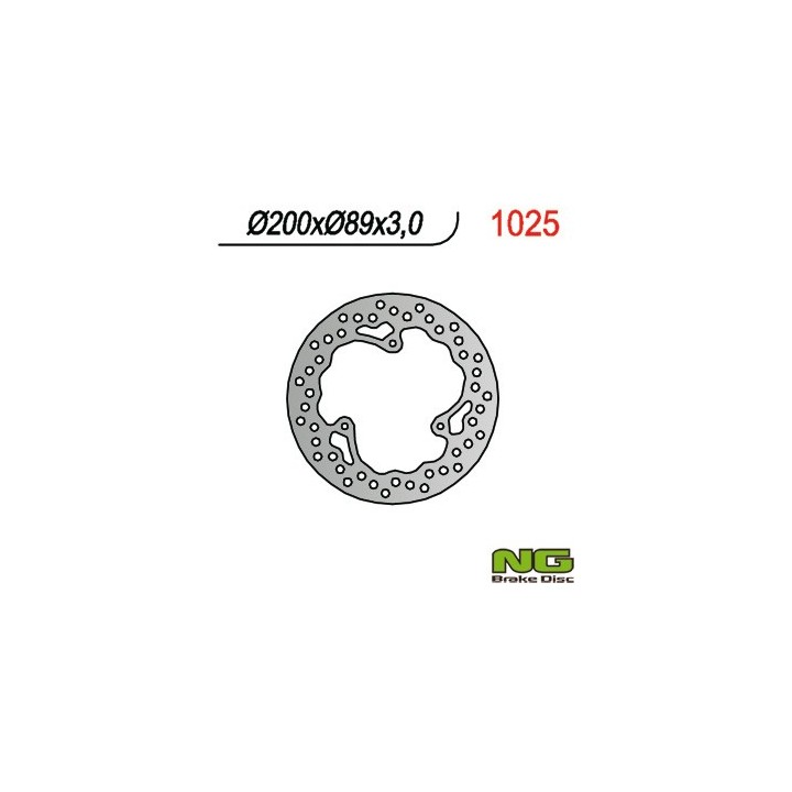 NG tarcza hamulcowa przód ktm 65 SX '98-'14 (200X89X3) (3x6,5mm)