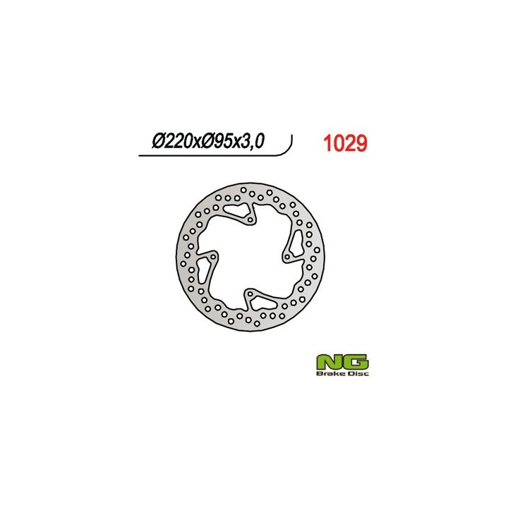 NG tarcza hamulcowa przód ktm 85 SX '03-'15 (220X95X3) (4X6,5MM)