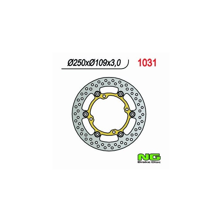 NG tarcza hamulcowa przód kawasaki kxf 250/450 '03-'14 (250X109X3) (4X9,5MM) pływająca