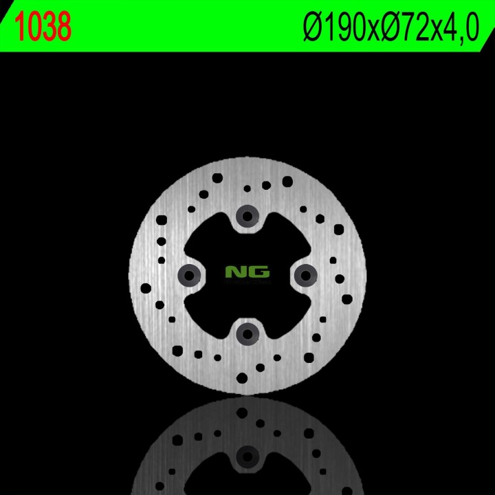 NG tarcza hamulcowa przód honda ch 250 (190X72X4MM) (4OTWORY 10,5MM)