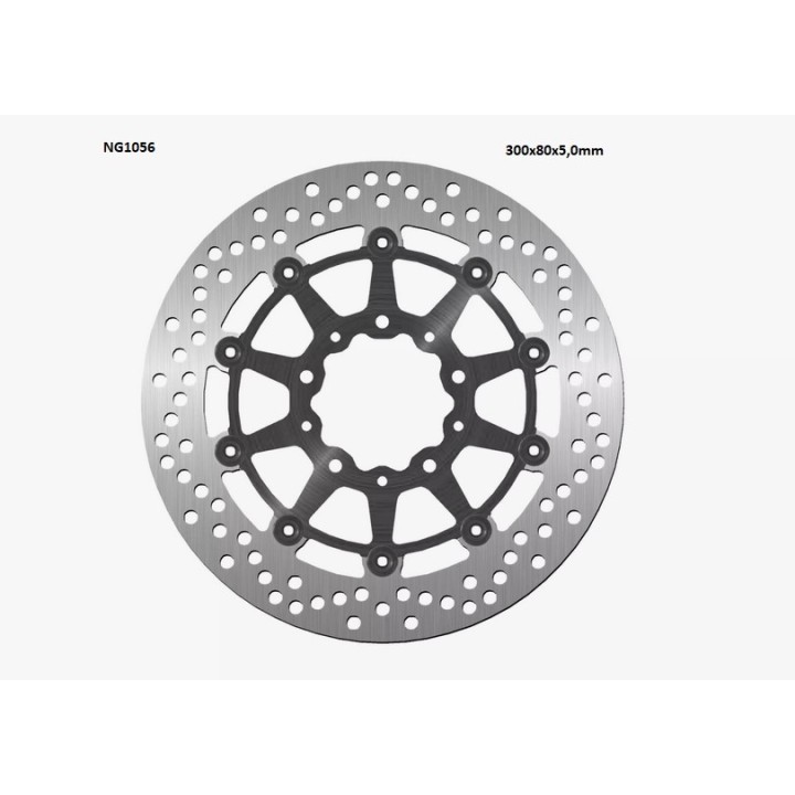 NG tarcza hamulcowa przód kawasaki ER6 f/n, zx 10R 04-15, ZX6R 05-18, kle 650 versys 07-22, z 750 (300X80X5MM) (5X10,MM) pływaj…