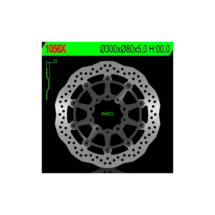 NG tarcza hamulcowa przód kawasaki ZX6R '05-'16, ER6F/N '06-'18, kle 650 versys '07-'22, Z750, Z1000,ZX10R (300X80X5) (5X10,5MM…