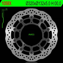 NG tarcza hamulcowa przód yamaha yzf R1 '04-'06 / '15-'16, FZ1 '06-13, R6 '20-, v-max '09-16, MT-10 '16-21 (320X132X5MM) (5X8,5…