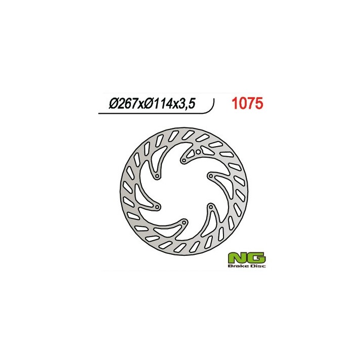 NG tarcza hamulcowa przód cpi 50 supermoto '05-'08 (śr. 267MM) (267X-X3,5)(6X6,5MM)