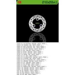 NG tarcza hamulcowa przód cagiva/honda/kymco/sym (160X58X4) (3X10,5MM)