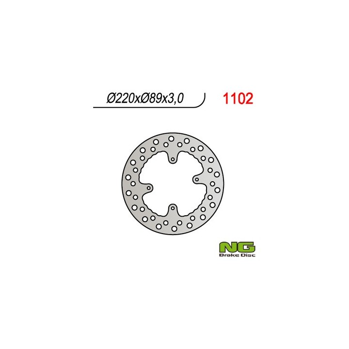 NG tarcza hamulcowa przód honda cr 80/85,CRF150R '07-'21 (220X88X3)(4X6,50MM)