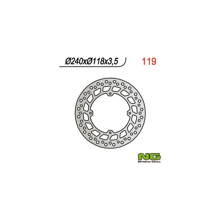 NG tarcza hamulcowa przód honda crm 125, xlr 125, XR 250/600 (240x118x3,5)