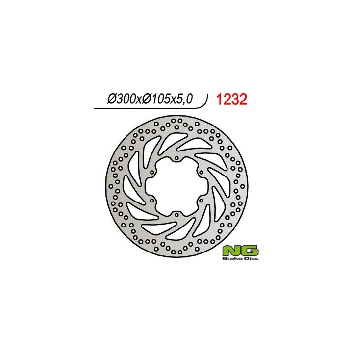 NG tarcza hamulcowa przód bmw f 650 gs/x (300X105X5), f 800GS '13-'16 (6X6,5MM)