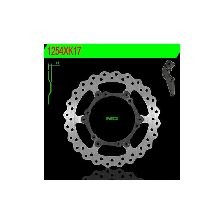 NG tarcza hamulcowa przód z adapterem 270MM husaberg te/fe '14-'18, husqvarna tc/te/fc/fe 125/510 '14-'17, ktm sx/exc/sxf/excf…
