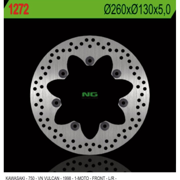 NG tarcza hamulcowa przód kawasaki VN750 vulcan (260X130X5MM) 7 otworów ŚR.10,5