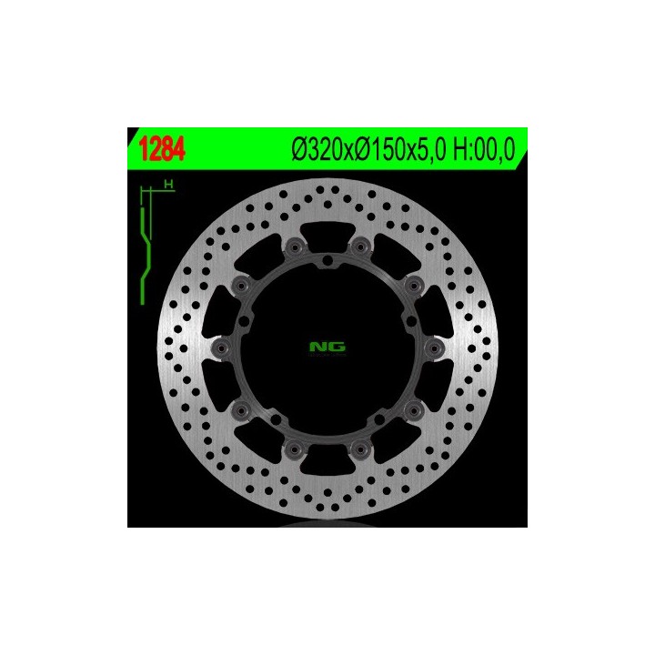 NG tarcza hamulcowa przód triumph speed triple 1050 '08-'17, sprint 1050 '10-'14 (320X150X5) (5X10,5MM) pływająca
