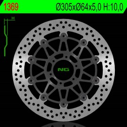 NG tarcza hamulcowa przód ktm 950/990 smr/smt 05-14 (305X64X5,0MM) (6X8,5MM) pływająca