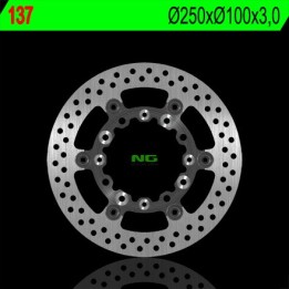NG tarcza hamulcowa przód kawasaki kx 125/250 '89-'05, klx 250/300/650R '93-'07, suzuki rmz 250 '04-'06 (pływająca) (250X100X3)…
