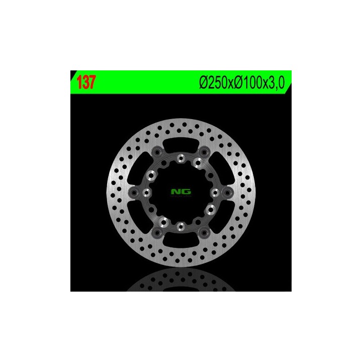 NG tarcza hamulcowa przód kawasaki kx 125/250 '89-'05, klx 250/300/650R '93-'07, suzuki rmz 250 '04-'06 (pływająca) (250X100X3)…